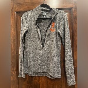 SF Giants Pink 3/4 Zip Fitted LS Top